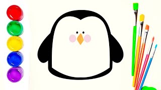 Easy drawings|Bolalar uchun pingvin chizish| Нарисовать пингвина для детей | Draw a penguin for kids