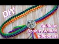 How To Make Rainbow Colors Double Braided Lei DIY for Graduation Lei