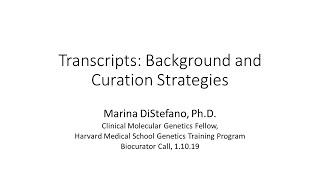 Transcript annotation