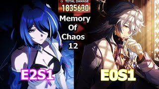 E0S1 Sunday & E2S1 Acheron Vs Memory Of Chaos 12 | Honkai Star Rail