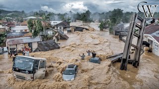 Great destruction in Indonesia! Flood Destroyed Bridges in Bandar Lampung!