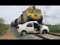 Top 10 Indian Railways Hits Car | 1 live video of wdg4 hitting a van