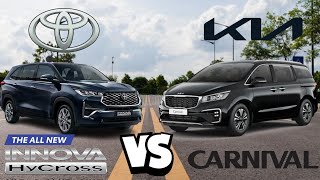 Toyota Innova Hycross vs Kia Carnival Full Comparison Video ||•