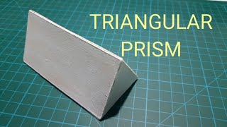 Easyway to make triangular prism with mountboard or cardboard / how to make a triangular prism. #3