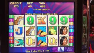 Brazil Slot Machine Bonus Round 5 Free spins at $45/pull