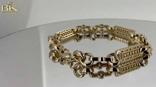 Luxury Stars and Bars Gold Bracelet | Best Men's Accessories | Bling King UK