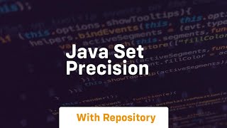 java set precision