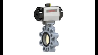 Valworx Air Actuated PVC Butterfly Valves- Rack & pinion