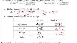 Discrete - Intro to Apportionment and Hamilton's Method