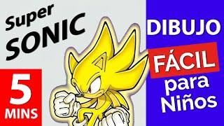 How to draw Super Sonic - Dibujar a SUPER SONIC ✏️ paso a paso facil