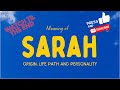 Meaning of the name Sarah. Origin, life path & personality.