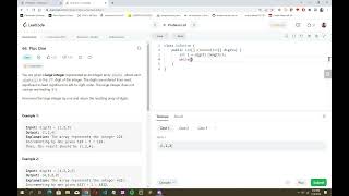 LeetCode Problem "Plus One"||Competitive Programing With Java @Codolearn