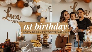 Baby's First Birthday Party Prep with Me | DIY Balloon Garland, Decor, Food and More!