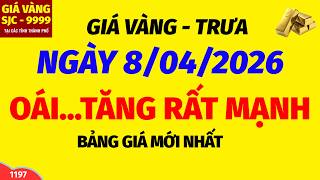 Giá vàng hôm nay 9999 TRƯA ngày 8 tháng 4 năm 2026- GIÁ VÀNG NHẪN 9999- Bảng giá vàng sjc, 24k 18k