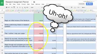 Introduction to the Research Assignment Planner