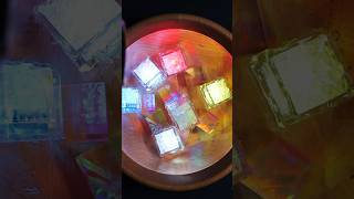 【ASMR】プリズムキューブ+光る氷+水 / Prismatic cube + flashlight ice + water