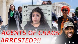 AOC & The Squad MOCKED After GETTING 'ARRESTED' AND 'HANDCUFFED' By Police At Supreme Court Protest!