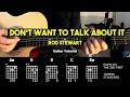 I Don't Want To Talk About It - Rod Stewart | Easy Guitar Chords Tutorial (CHORDS & LYRICS)