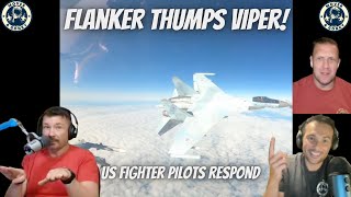 Crazy Flanker Intercepting a Viper - Fighter Pilots React.