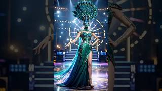 Girl Dancing with Peacock on AGT Fusion  #talent  #agt  #shorts  #youtubeshorts  #ai  #magic