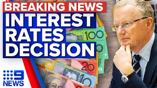 The Reserve Bank of Australia decides to hold interest rates | 9 News Australia