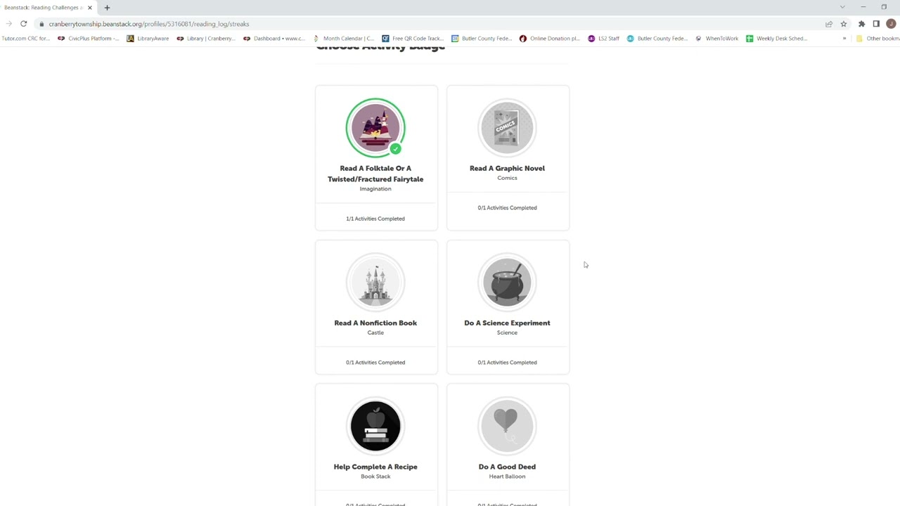 Beanstack Desktop Tutorials Log Activities Youtube