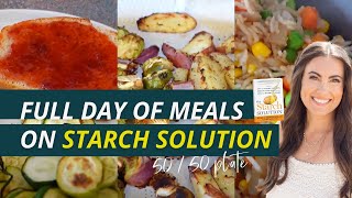 Full Day of Eating on the Starch Solution, Oil Free Meals, Fried Rice with NO OIL, Weight Loss