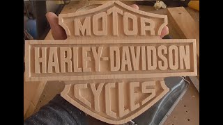 Harley Davidson Wood carving