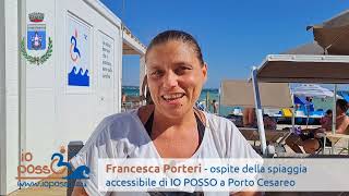 Intervista a Francesca, ospite della spiaggia accessibile di IO POSSO a Porto Cesareo (LE)