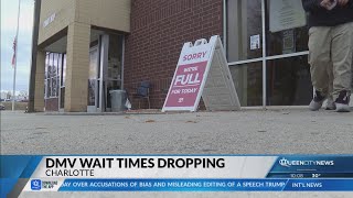 Data shows DMV wait times are dropping across Charlotte