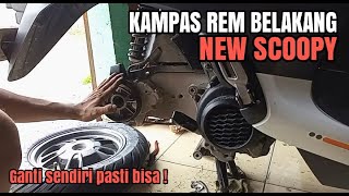 TUTORIAL GANTI KAMPAS REM BELAKANG HONDA SCOOPY NEW