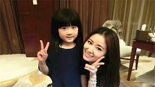 林心如4岁女儿近照曝光，抱着爸爸撒娇好温馨，难怪霍建华失业了