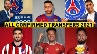 ALL FOOTBALL CONFIRMED TRANSFER NEWS 2021 SUMMER! FT. RAMOS, SANCHO, DE PAUL