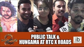 idlebrain.com's Baahubali 2 public talk & Hungama at RTC X Roads