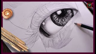 Iris drawing // how to draw realistic eye (iris part)