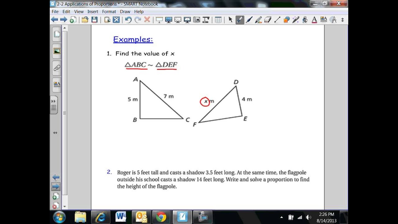 2 2 Applications Of Proportions - YouTube
