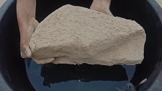 ASMR : New soft pure mud crumbling in water💦 oddly satisfying asmr