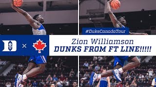 ZION WILLIAMSON DUNKS FROM FT LINE! (8/14/18)
