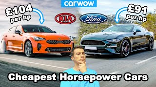 These 10 cars give you the cheapest HORSEPOWER!