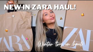 NEW IN ZARA HAUL! WINTER ESSENTIALS 🧸🤍✨