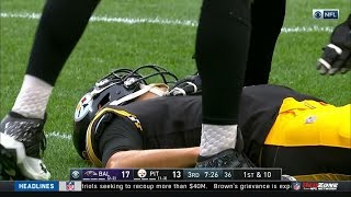 Mason Rudolph Knocked Out After Huge Hit | Ravens vs. Steelers | NFL