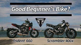 Triumph Scrambler 400x and Trident 660 Test Ride #triumphmotorcycles #scrambler400x #motorcycle