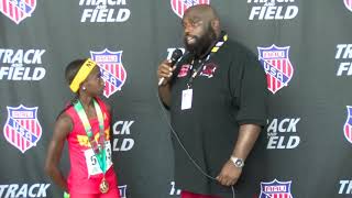 2017-08-02 Interview With Cha'iel Johnson Miami Gardens TC 2017 AAU U12 800m National Champion