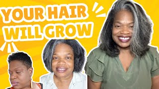 YOUR HAIR WON’T GROW—LIES | Tips I use to grow my hair #growth #naturalhair #haircare #over50