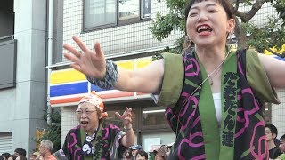 みなみ演舞場を流す「だむだん連」第62回東京高円寺阿波おどり（2018.8.26）