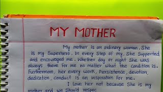 My Mother Essay In English | 20 Lines Writing On My Mother