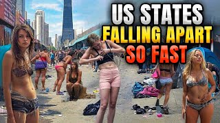 Top 10 States COLLAPSING FASTEST in America Due to Poverty and Homelessness Crisis - Documentary