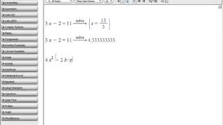 Maple Training: Solving Equations