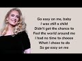 Adele - Easy On Me (Lyrics)