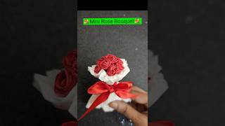 Diy mini flower bouquet / rose day craft.... #shorts #youtubeshorts #valentinesday #diy